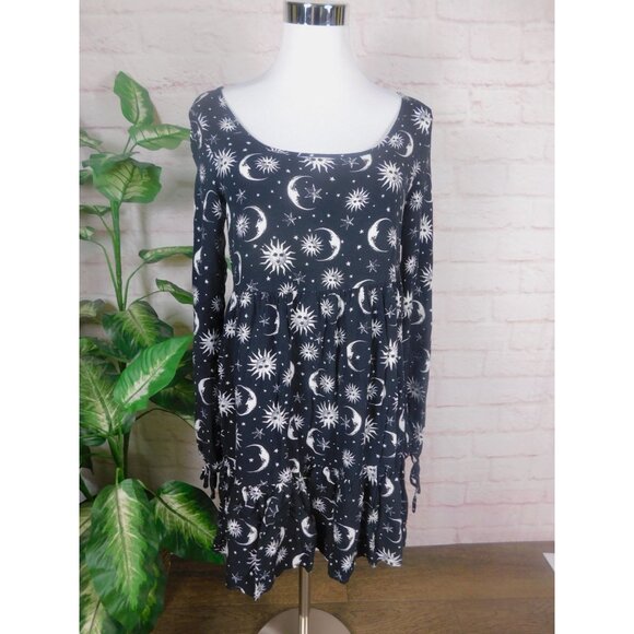 Hot Topic Celestial Sun Moon Babydoll Dress Gothic Witchy S - Picture 1 of 10